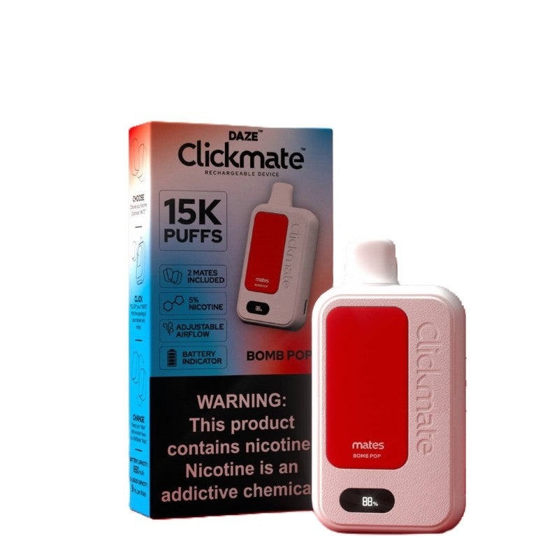 7 Daze Clickmate Disposable Starter Kit 15000 - Refill Mates Pods vapexpertise.com 7 Daze Clickmate Disposable Starter Kit 15000 - Refill Mates Pods vapexpertise.com