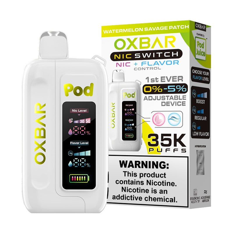OXBAR X Pod Juice Nic Switch 35K Disposable | 4 Levels for Nicotine Strength