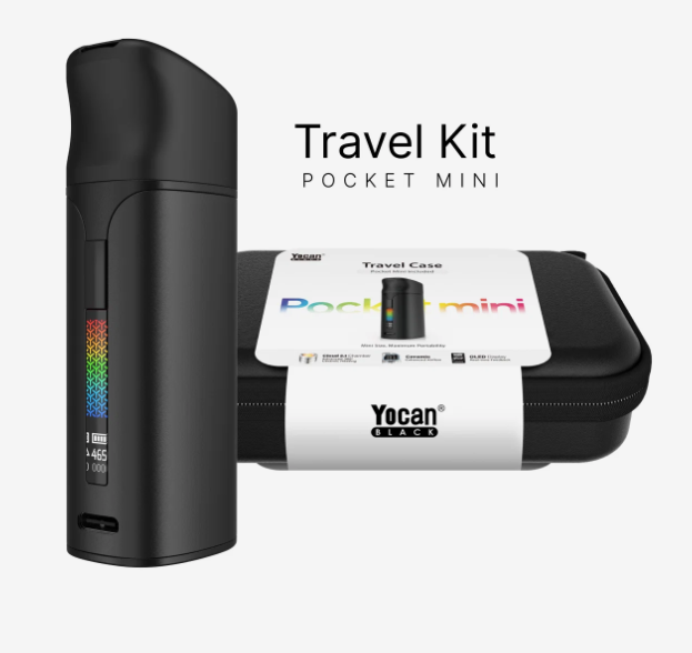 Yocan Black Pocket Mini Full Travel Kit - Wax Concentrates OLED Display